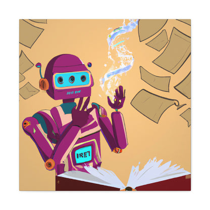 "Robot Librarian and the Magical Tome" - The Alien Canva