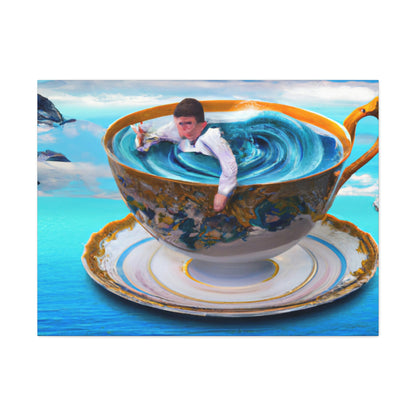 "Adrift in a China Cup: The Story of a Lost Child's Oceanic Adventure" - The Alien Canva