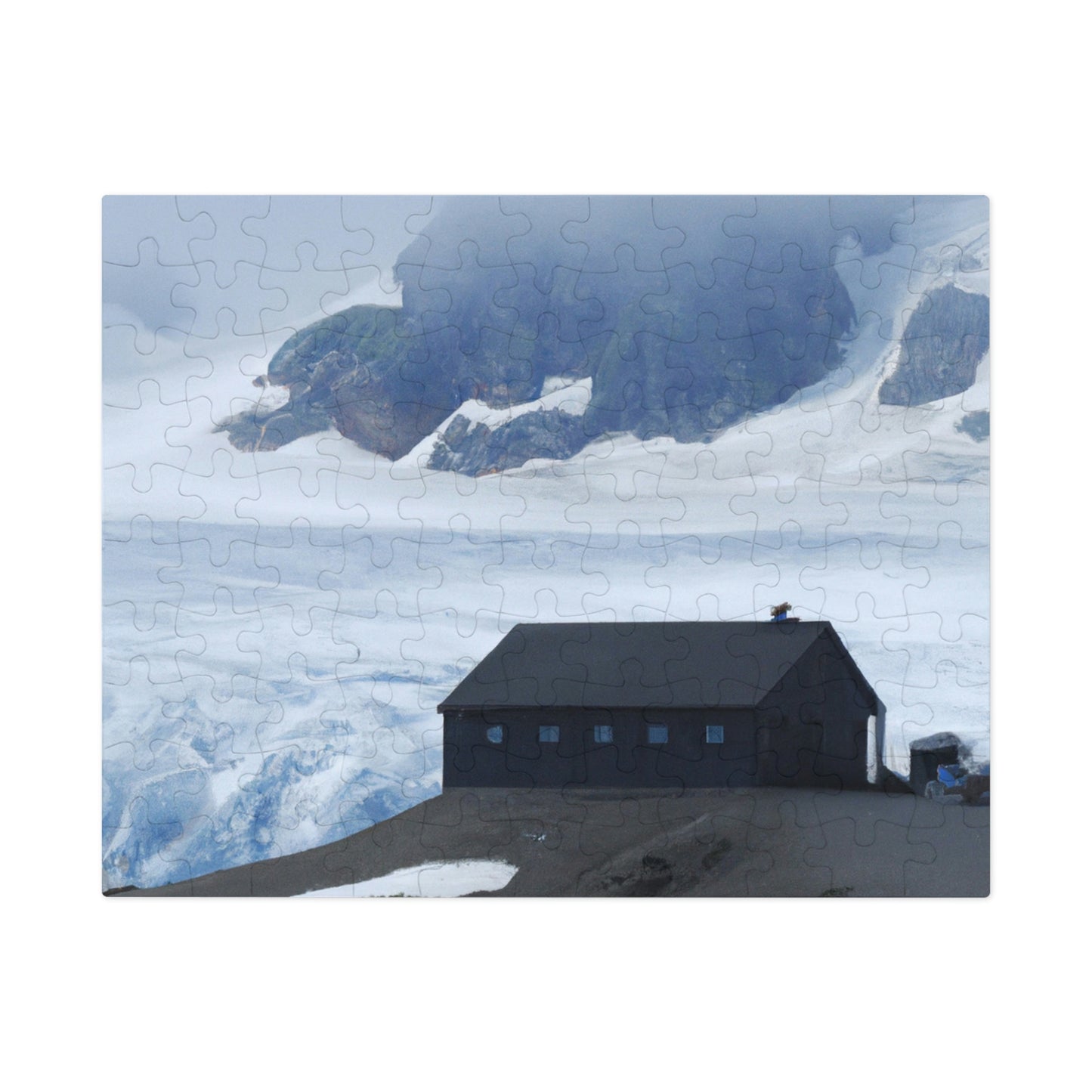 "Frozen Fears: A Haunted Glacier House" - The Alien Jigsaw Puzzle