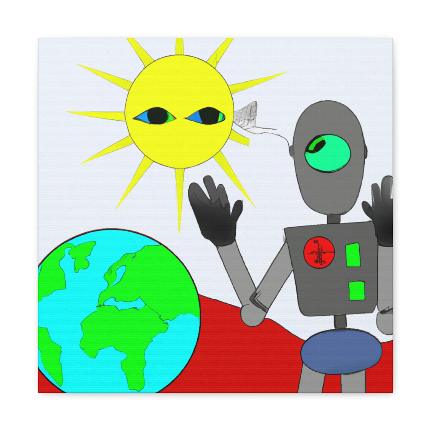 "Robot Defender: The Alien Invasion of Earth" - The Alien Canva