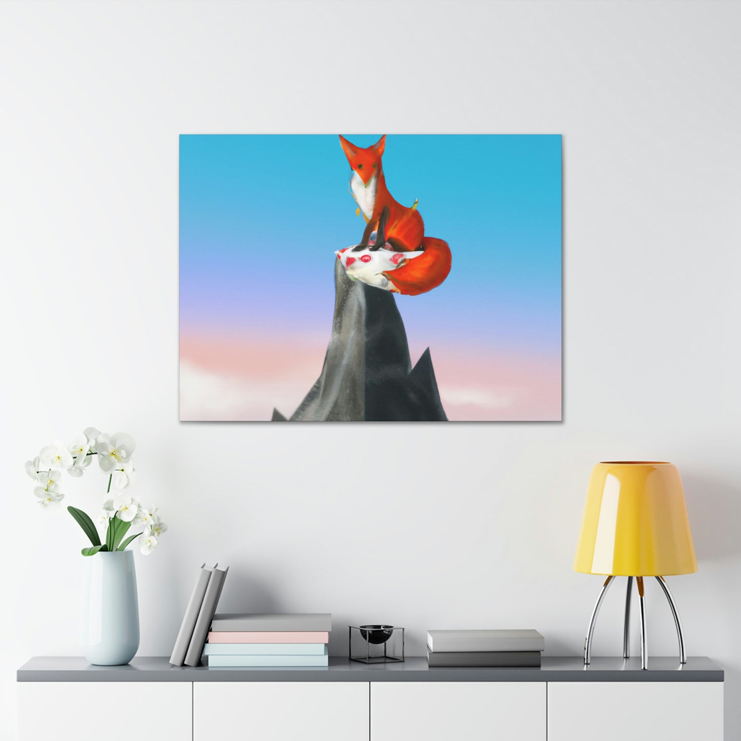 Der Fuchs, der auf dem Berg gipfelt - The Alien Canva