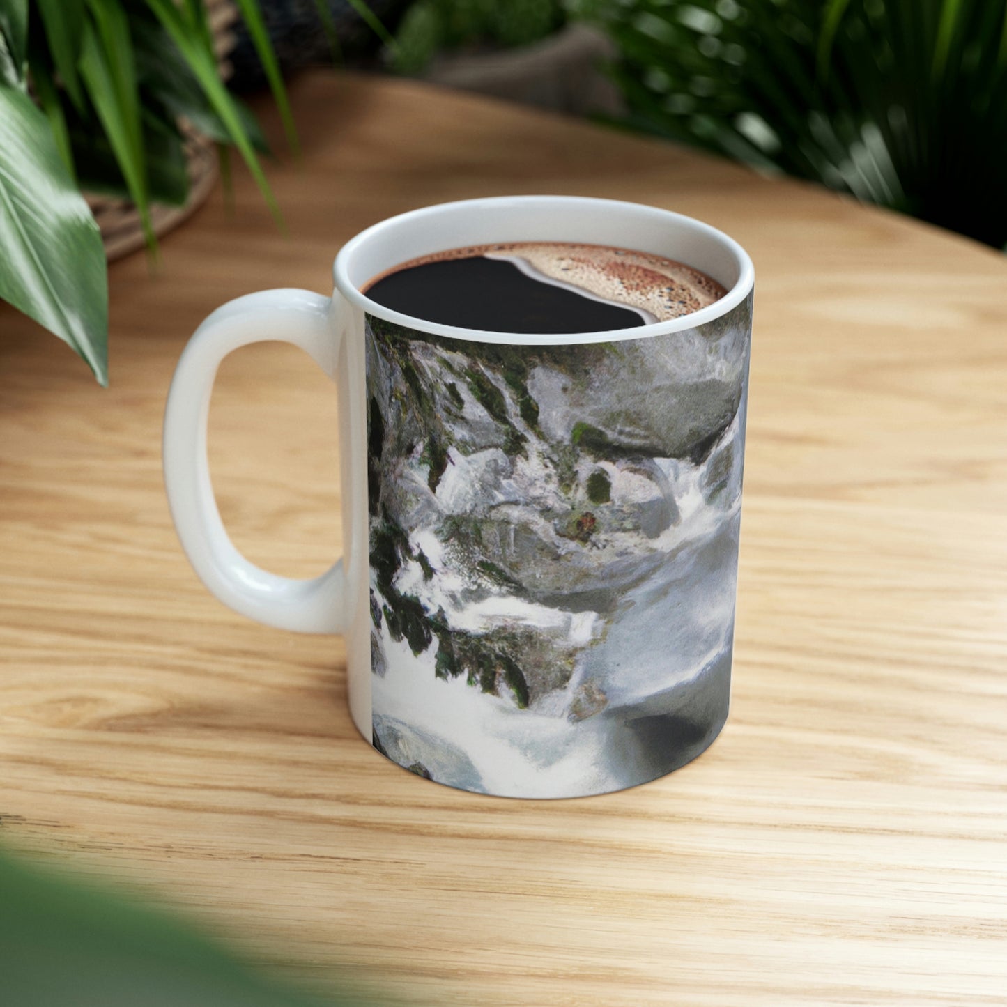 "Canyon Chaos: The Rockslide Race" - The Alien Ceramic Mug 11 oz