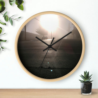 "A Gleaming Dawn in a Misty City". - The Alien Wall Clock