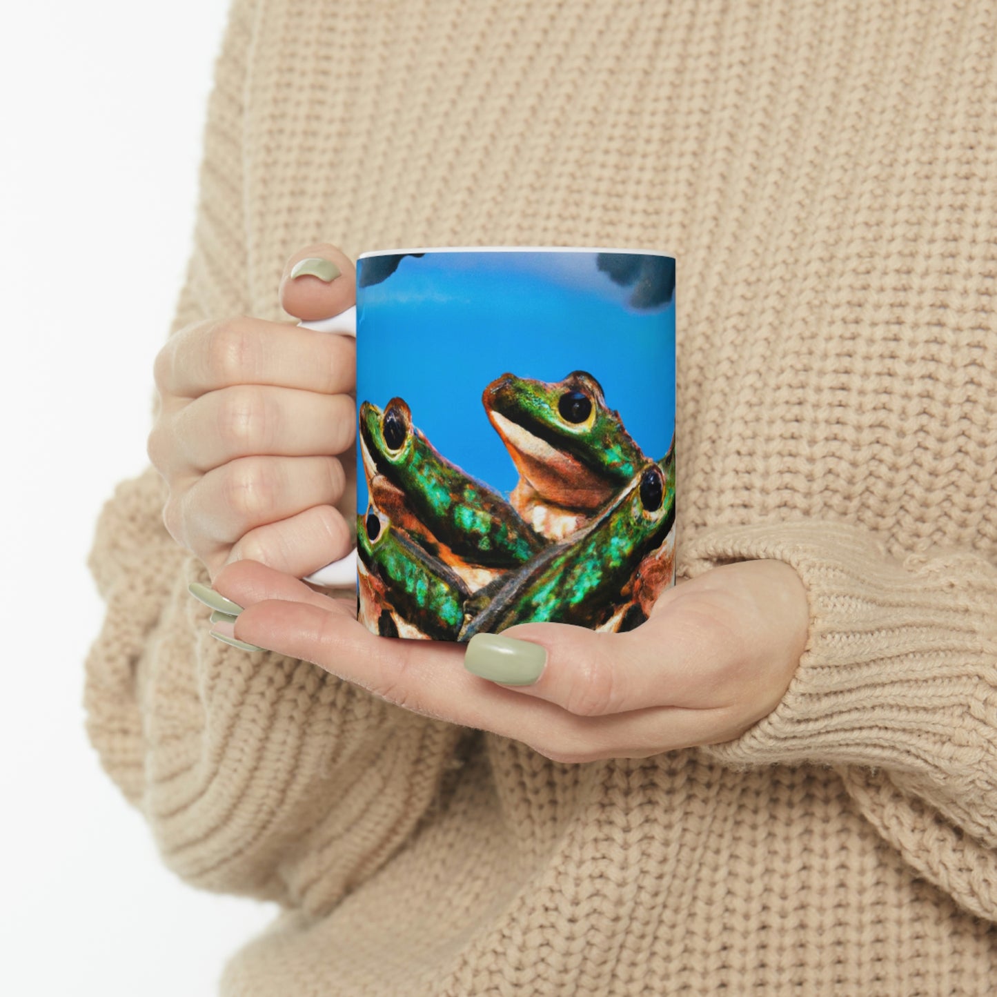 "A Frog Chorus in the Thunderstorm" - The Alien Taza de cerámica 11 oz