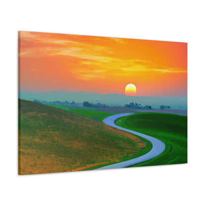 Vibrant Sunrise Painter - Canvas