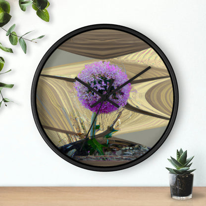 "A Blooming Miracle: Beauty in Chaos" - The Alien Wall Clock