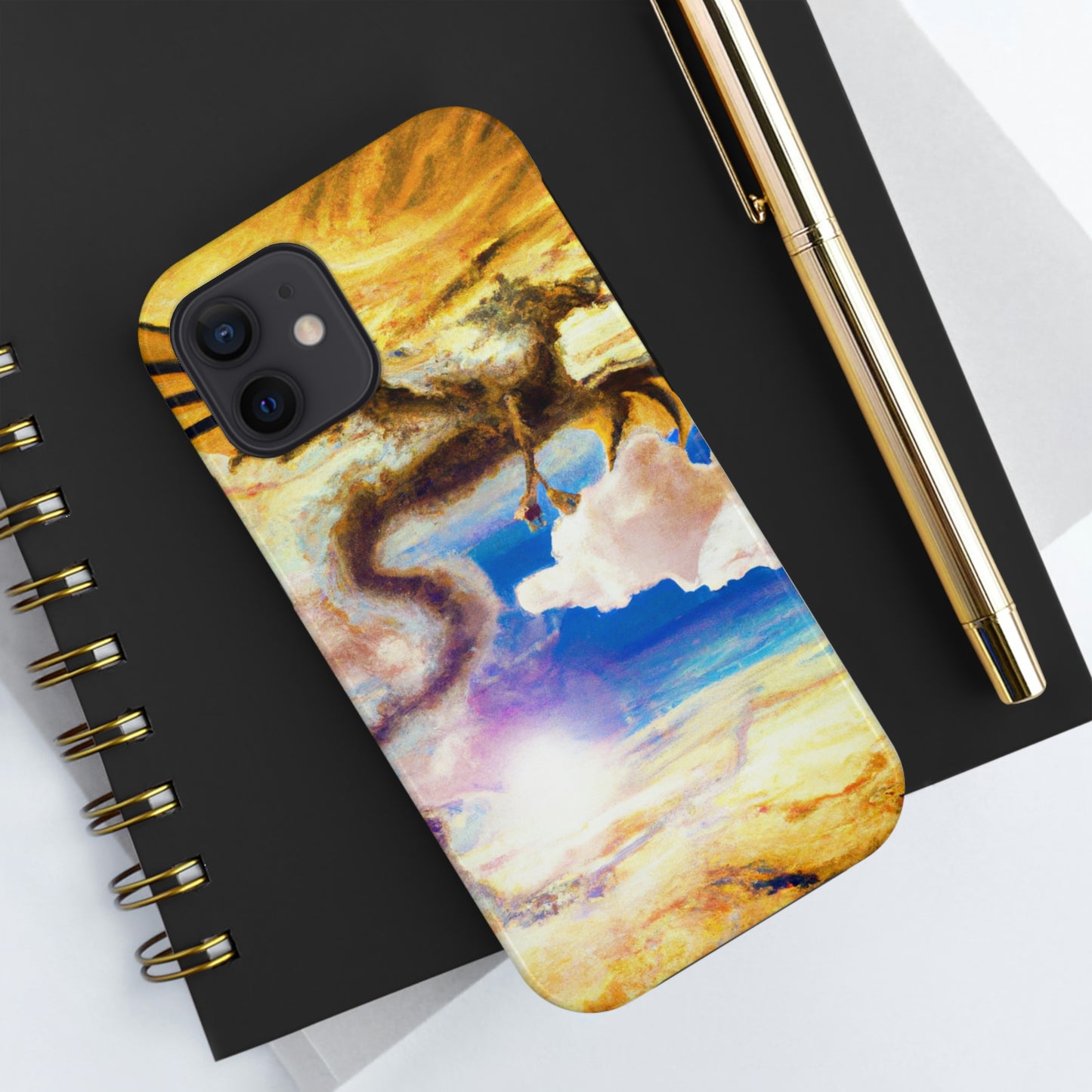 "Eine himmlische Flamme mit einem mystischen Drachen" - Die Alien Tough Phone Cases