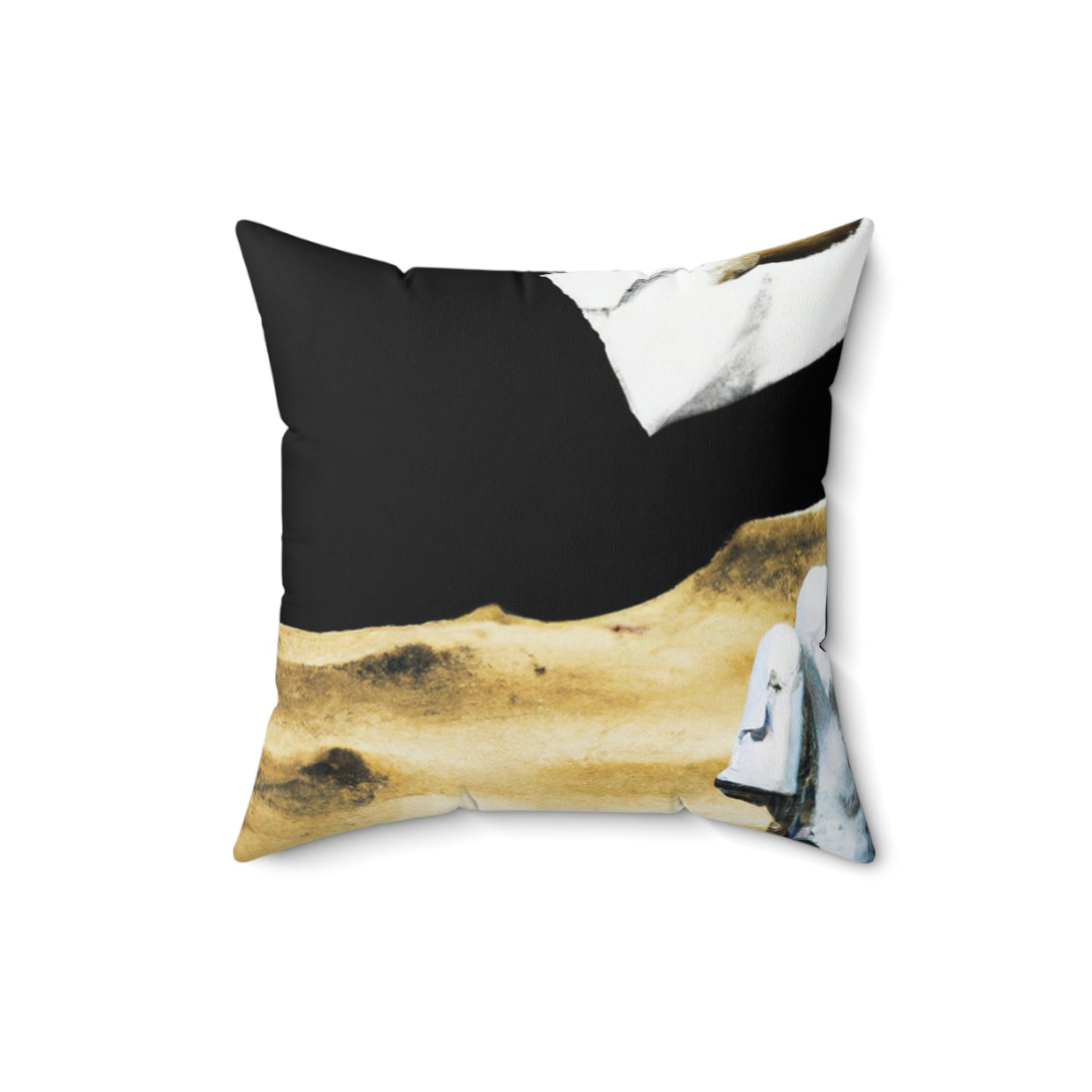 "Claiming Space: The Astronaut's Asteroid Flag Planting" - The Alien Square Pillow