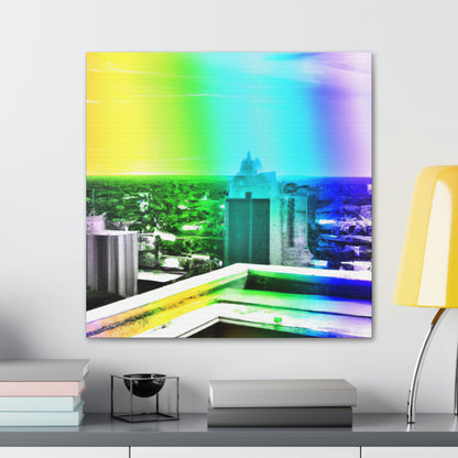 "Urban Splendor: The City Skyline from Above" - Canvas