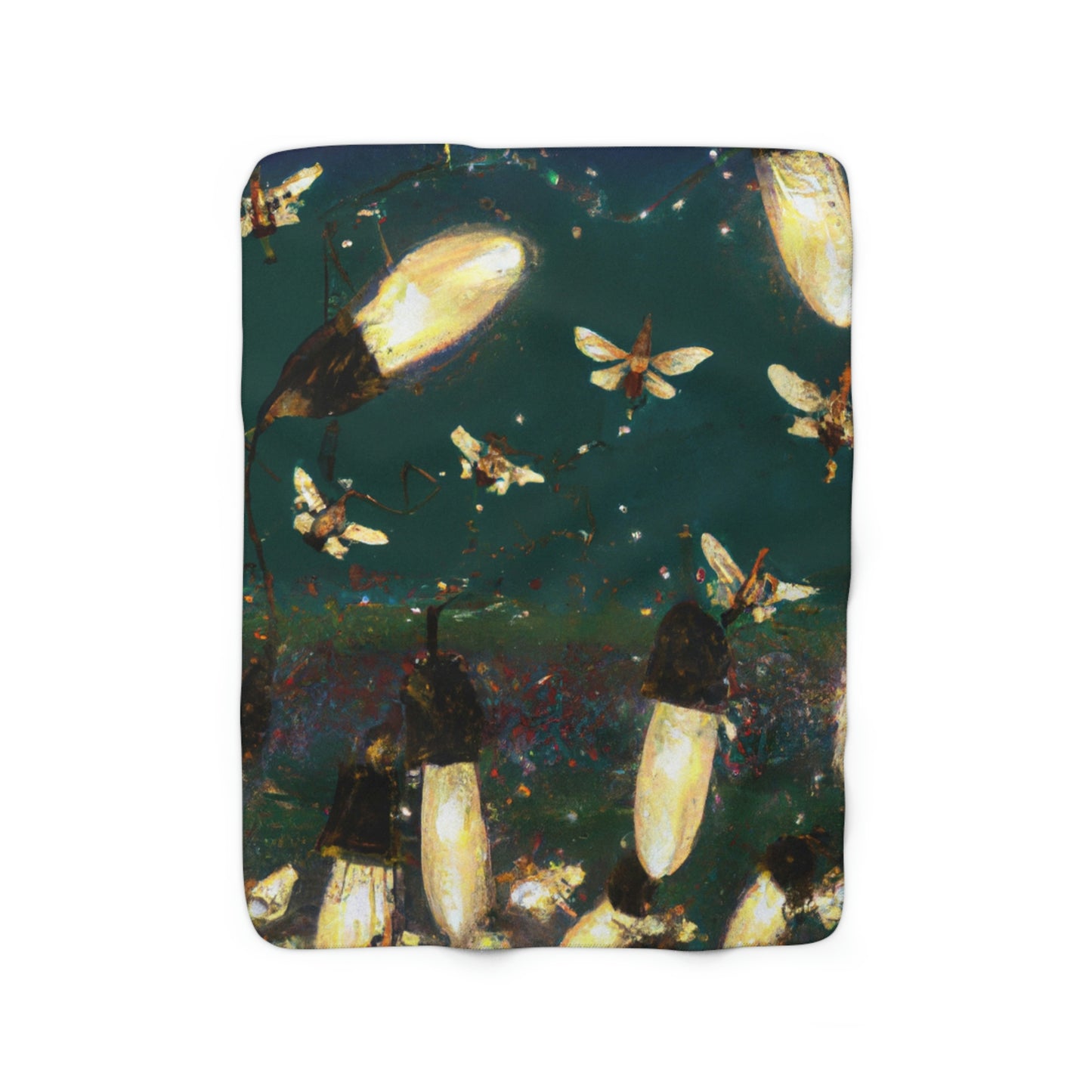 Twinkling Fireflies in the Evening Sky - The Alien Sherpa Fleece Blanket