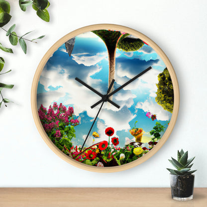 Rainbow Sky Garden - The Alien Wall Clock