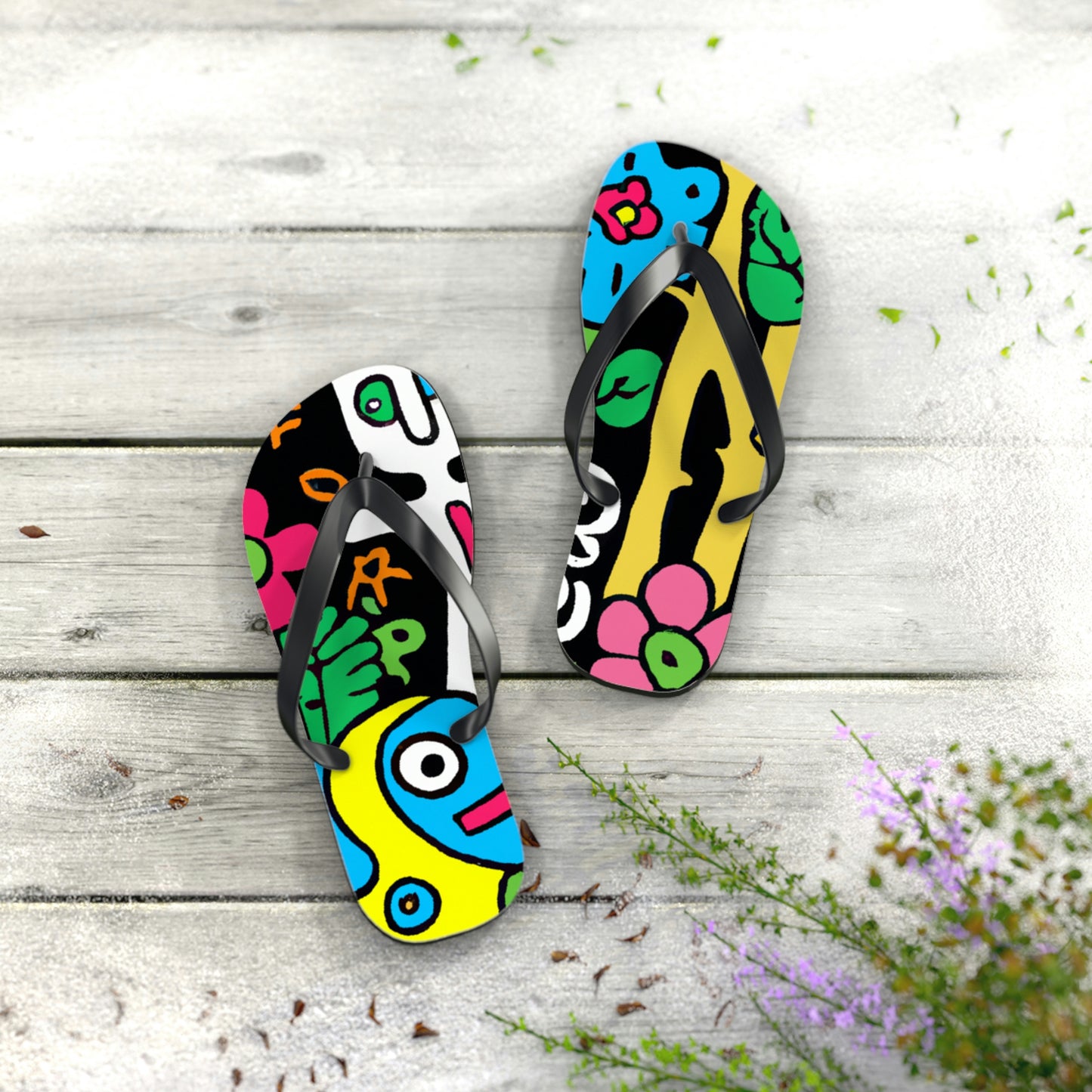 The Enchanted Garden of Wonders - The Alien Flip Flops