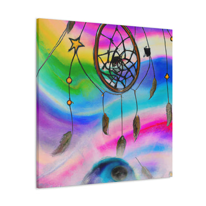 "A Galaxy of Dreams: A Colorful Dreamcatcher Captures Falling Stardust" - The Alien Canva