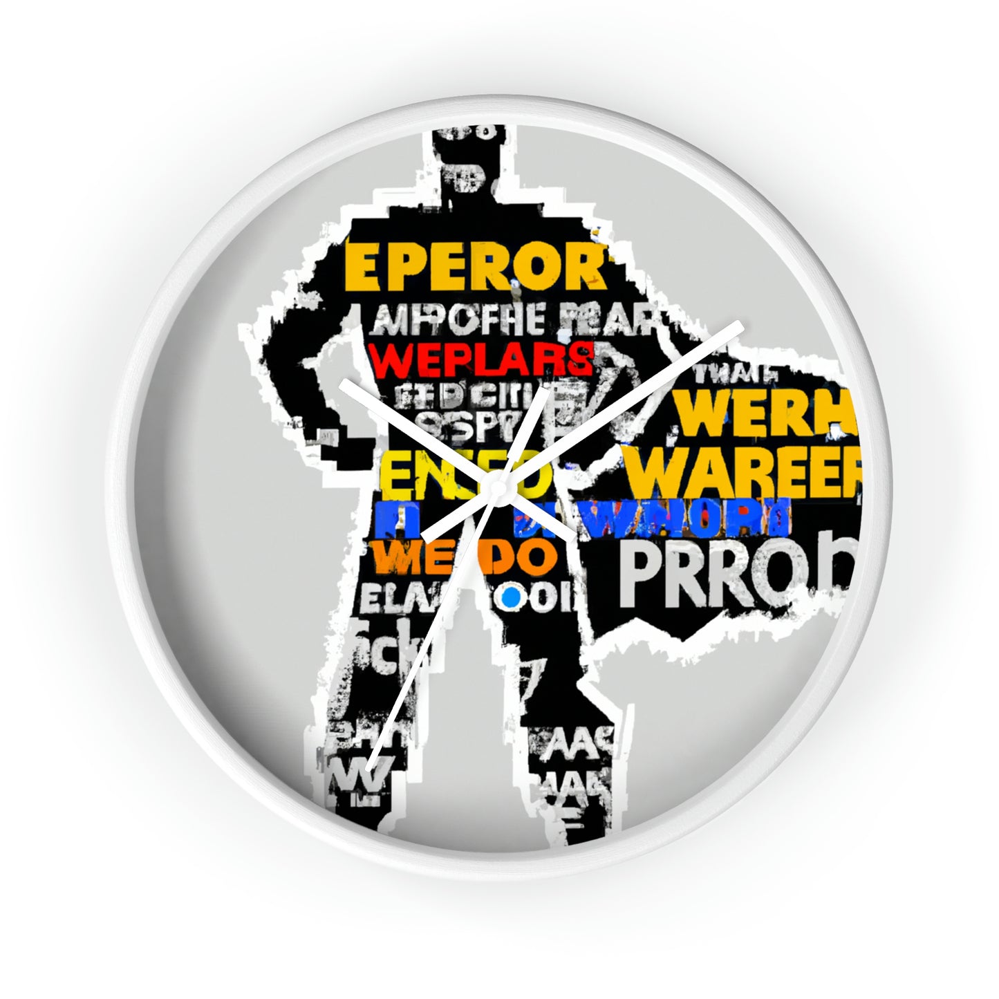 Superhéroe Word Pop Art - El reloj de pared alienígena