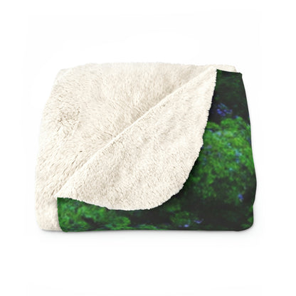 "Beneath the Rainy Sky." - The Alien Sherpa Fleece Blanket