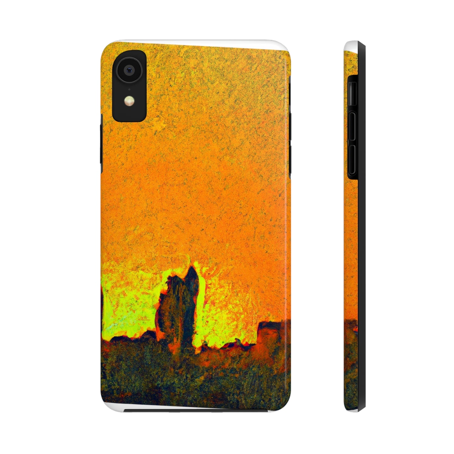 "Erleuchtet von der untergehenden Sonne: Enthüllung einer verborgenen Stadt" - The Alien Tough Phone Cases