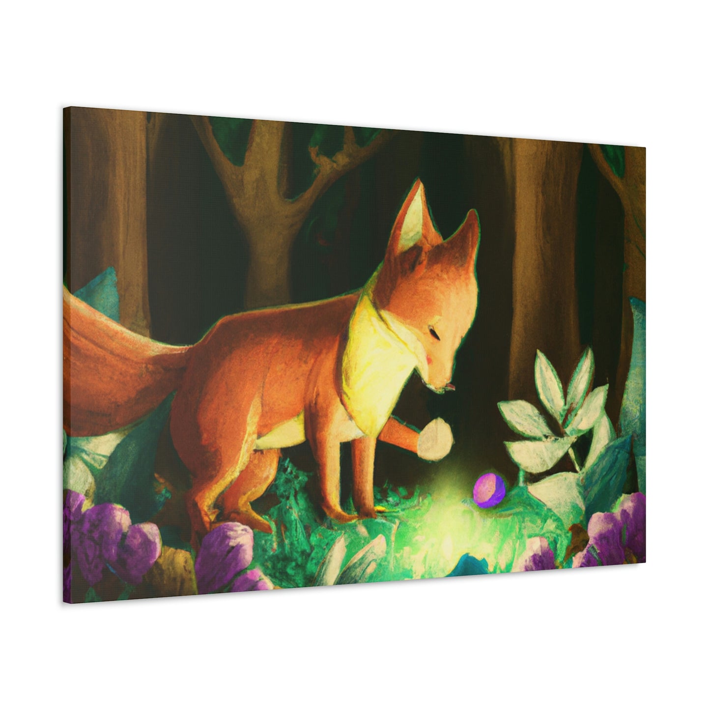 "The Gem-Seeking Fox in the Enchanted Forest" - The Alien Canva