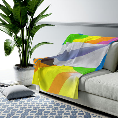 "A Flight of Color" - The Alien Velveteen Plush Blanket