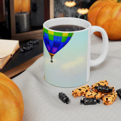 "Finding Stillness in the Sky" - The Alien Ceramic Mug 11 oz