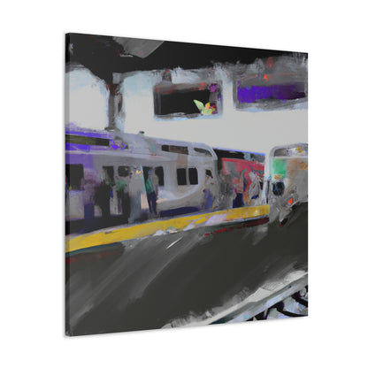 "Harboring the Hustle: Capturing the Vibrancy of the Train Station" - Canvas