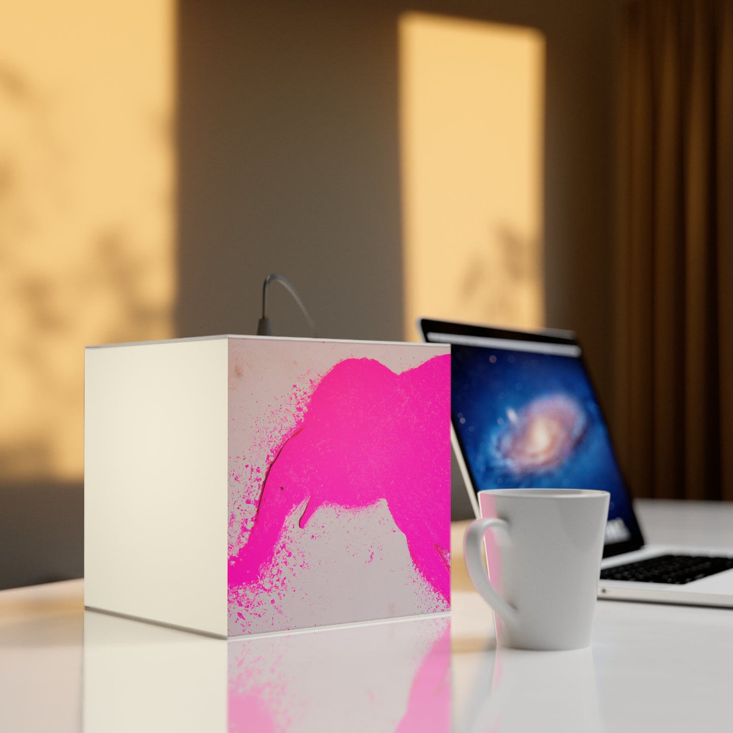 Pink Elephant Galaxies - The Alien Light Cube Lamp