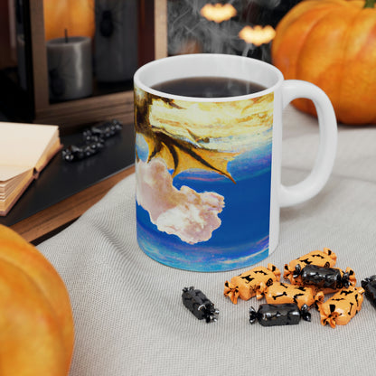 "A Heavenly Blaze with a Mystic Dragon" - The Alien Ceramic Mug 11 oz