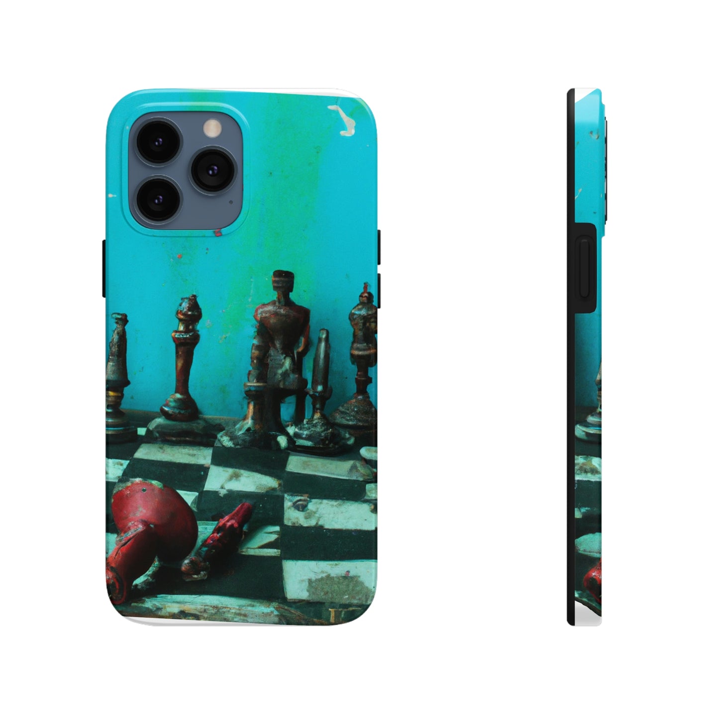 "A Forgotten Chess Set: Ready for a New Match" - The Alien Tough Phone Cases