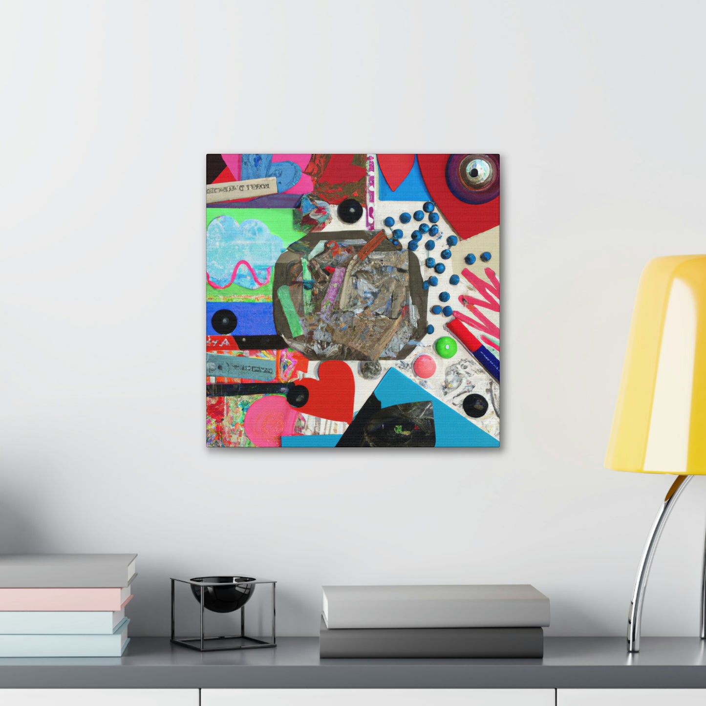 "Express Yourself: A Found Object Collage" - Canvas