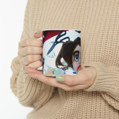 "Found Objects Self-Portrait" - The Alien Ceramic Mug 11 oz