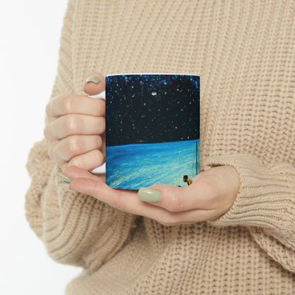 "Un viaje a la luz de las estrellas". - La Taza de Cerámica Alienígena 11 oz