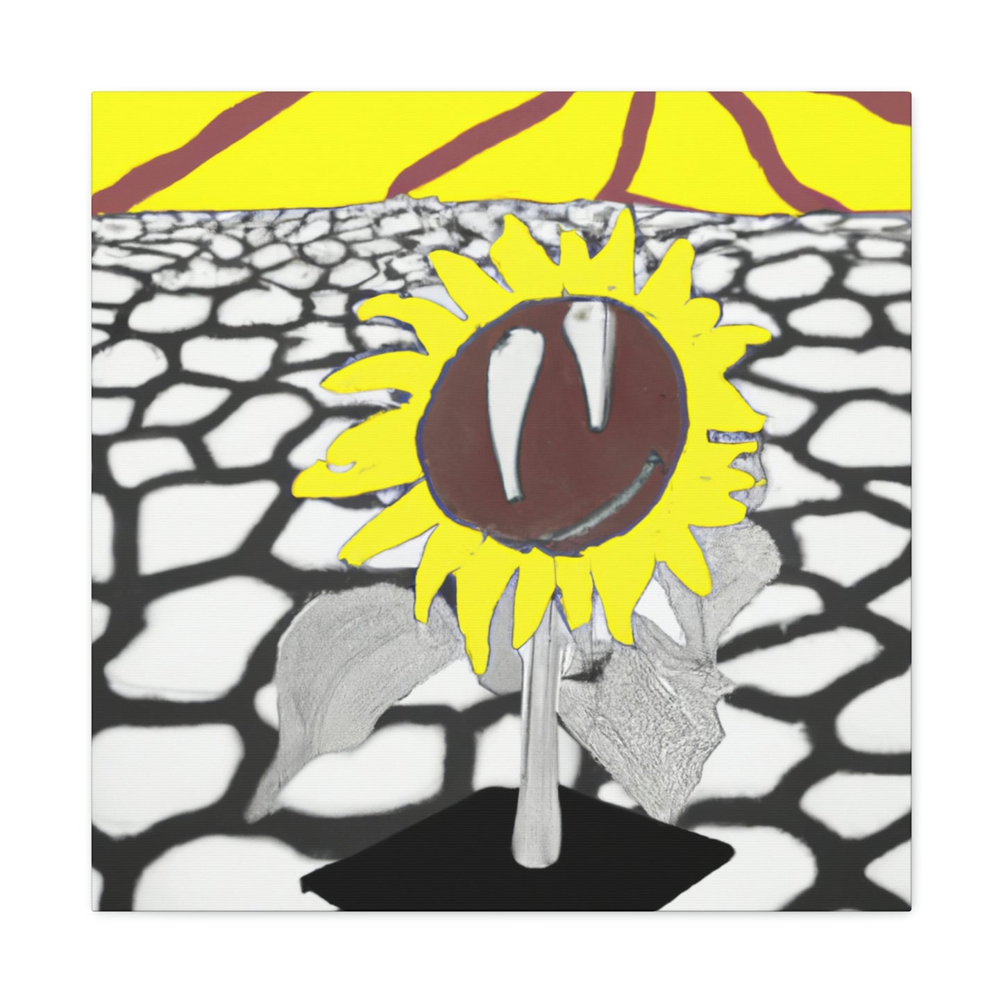 "Un girasol que se marchita en un campo reseco" - The Alien Canva