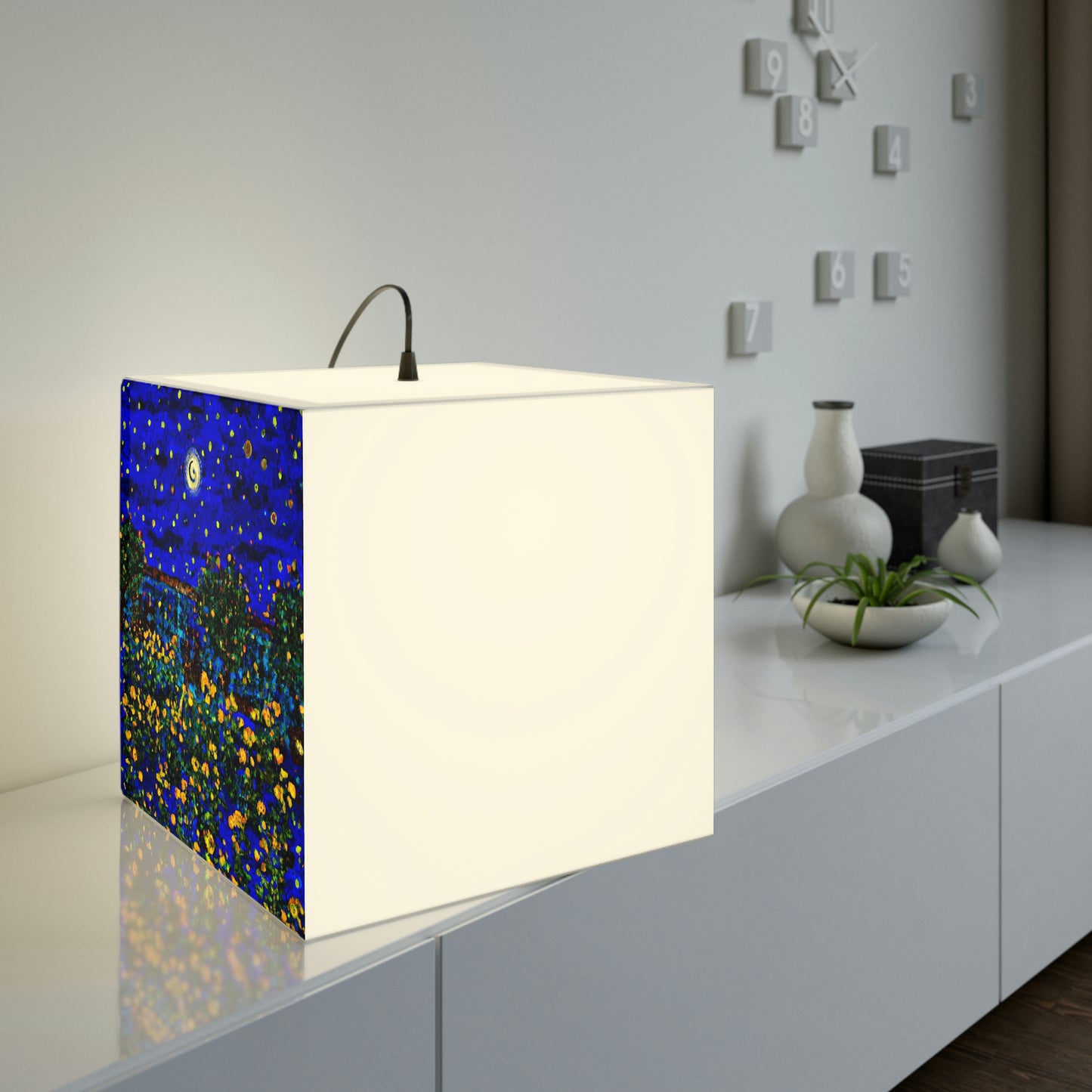 "A Midnight Celebration in Grandma's Garden" - The Alien Light Cube Lamp