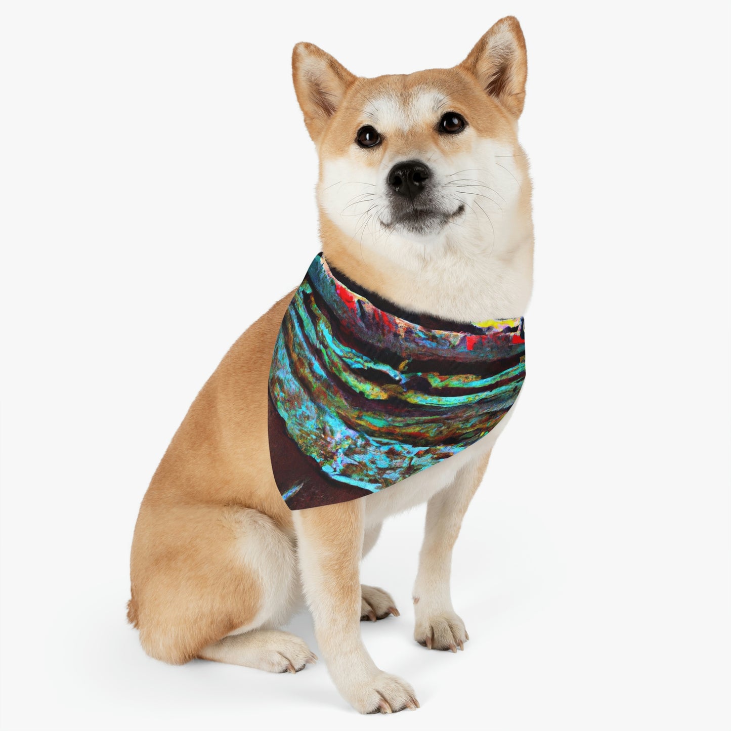 "Dusk at Sea: A Tempestuous Gathering" - El collar de bandana para mascotas alienígenas