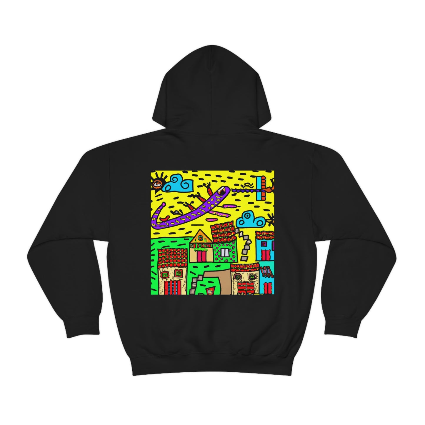 "A Slumbering Village of the Soaring Dragon" - The Alien Unisex Hoodie