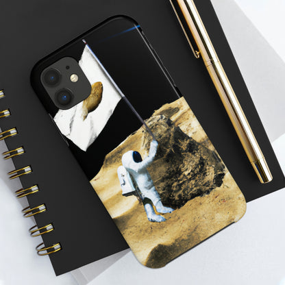 "Claiming Space: Das Pflanzen der Asteroidenflagge des Astronauten" - Die Alien Tough Phone Cases