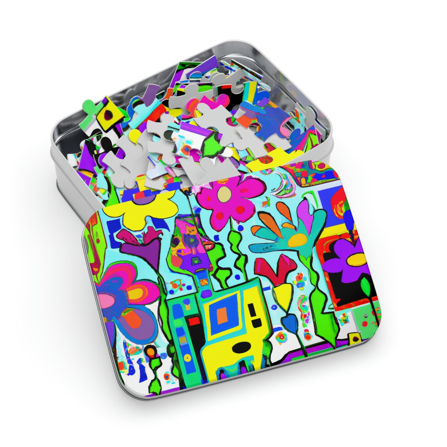 "A Mystical Garden of Rainbow Petals" - The Alien Jigsaw Puzzle