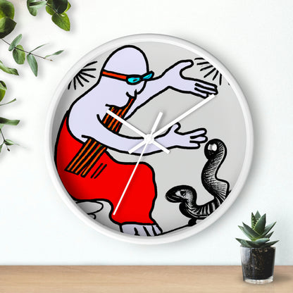 "A Blind Monk's Gentle Embrace of a Lost Dragonling" - The Alien Wall Clock