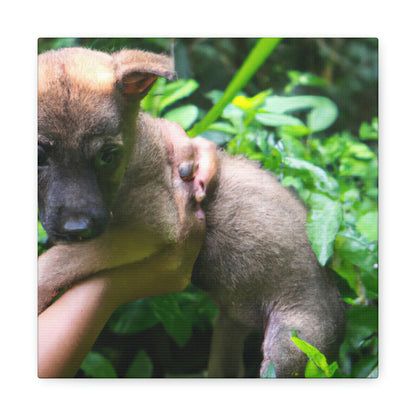 "Lost in the Woods: A Puppy's Rescue" - The Alien Canva