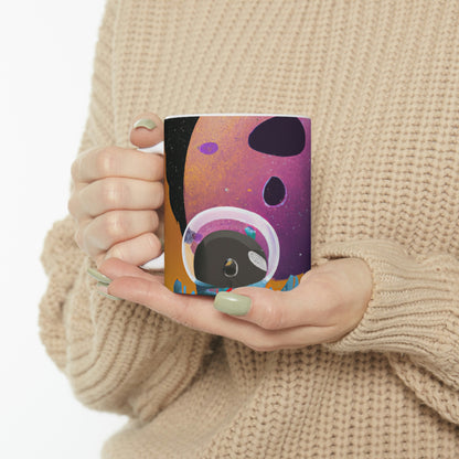 "Exploring the Unknown: The Adventures of a Space Captain and the Mysterious Planet" - The Alien Ceramic Mug 11 oz