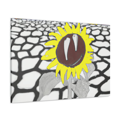 "Un girasol que se marchita en un campo reseco" - The Alien Canva