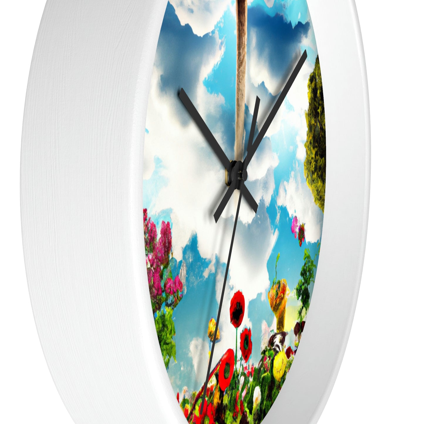 Rainbow Sky Garden - The Alien Wall Clock