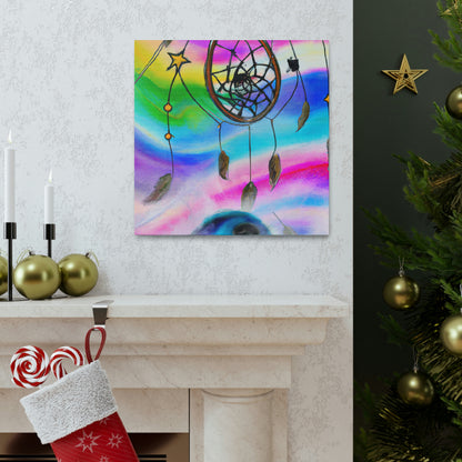 "A Galaxy of Dreams: A Colorful Dreamcatcher Captures Falling Stardust" - The Alien Canva