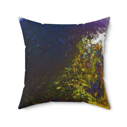 "A Beam of Light on a Forgotten Path" - The Alien Square Pillow