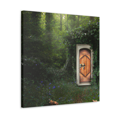 La puerta mágica en el bosque - The Alien Canva