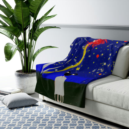 "A Spark of Solitude" - The Alien Sherpa Fleece Blanket