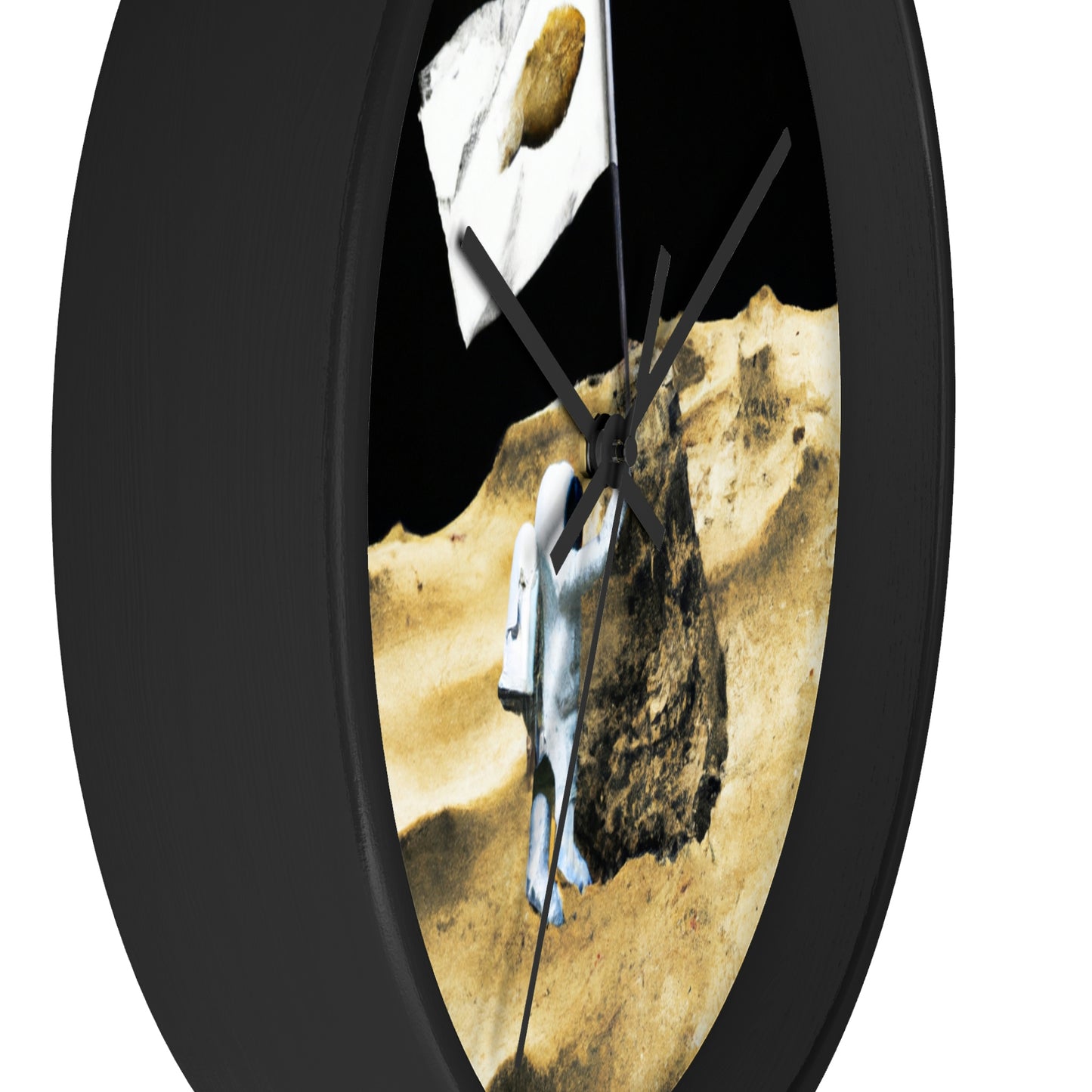 "Claiming Space: The Astronaut's Asteroid Flag Planting" - The Alien Wall Clock