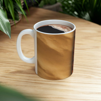 "Lonely Waterfall in a Desolate Desert" - The Alien Ceramic Mug 11 oz