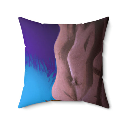 The Fox in the Cavern - The Alien Square Pillow