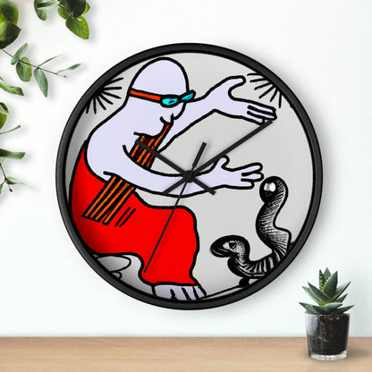 "A Blind Monk's Gentle Embrace of a Lost Dragonling" - The Alien Wall Clock