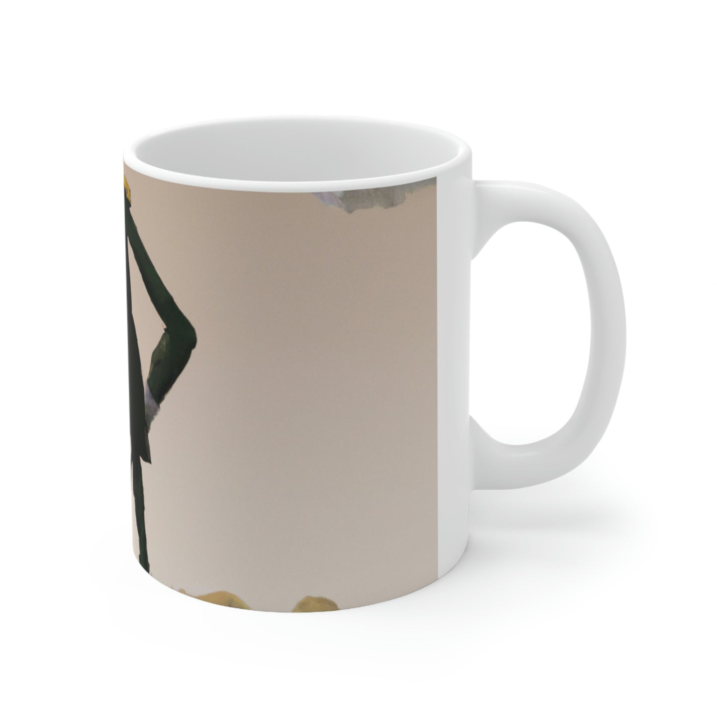 "Courage Against Despair: A Soldier's Triumph" - The Alien Ceramic Mug 11 oz